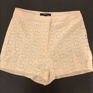 Forever 21 White Lace Shorts